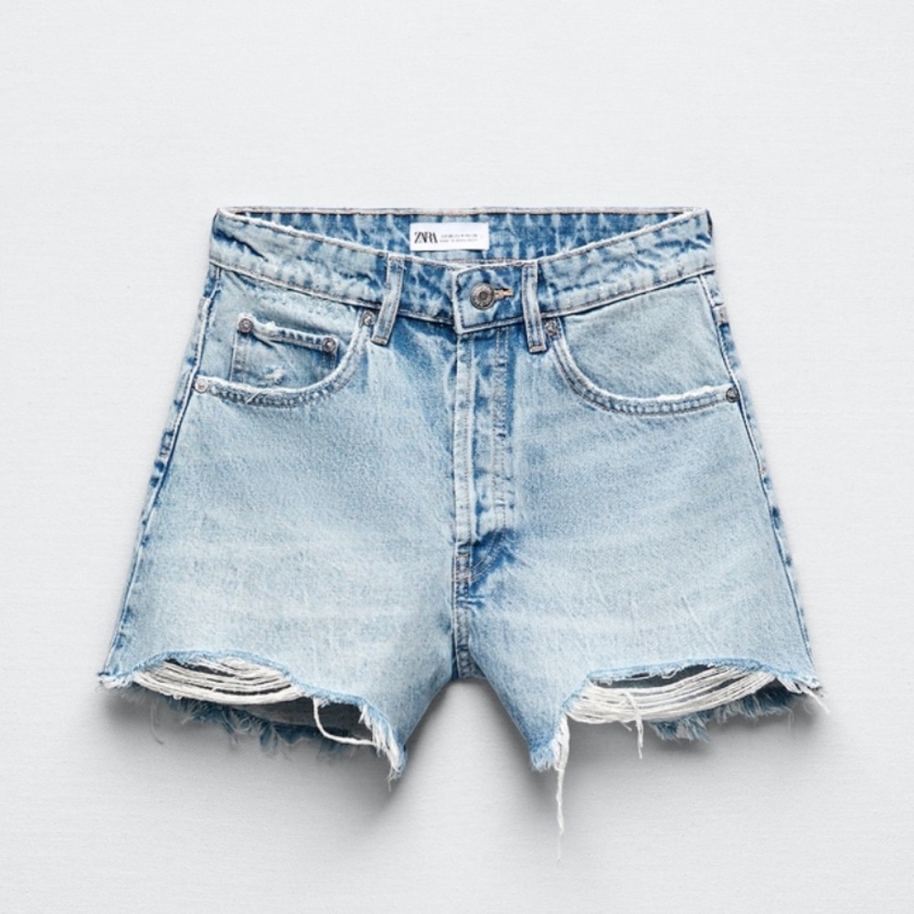 Zara High Waisted Jean Shorts